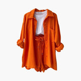 Luísa - Conjunto Camisa e Calção de Linho