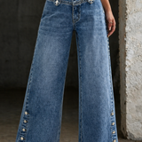 Mia | Jeans de Cintura Alta com Fendas