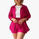 Luísa - Conjunto Camisa e Calção de Linho
