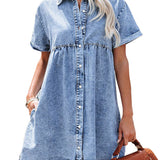 Jane | Vestido Camisa de Denim