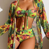 Luisa - Biquini com lenço em floral