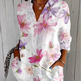 Delilah | Blusa Artística Vibrante com Botões