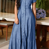 Eliza | Vestido Longo de Denim