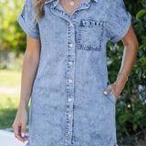 Kaelia | Vestido Camisa de Denim