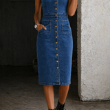 Indira | Vestido de Jeans com Botões