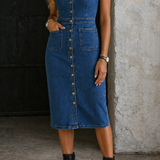 Indira | Vestido de Jeans com Botões