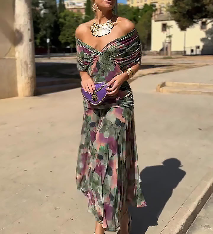 Vestido Elegante com Decote em V