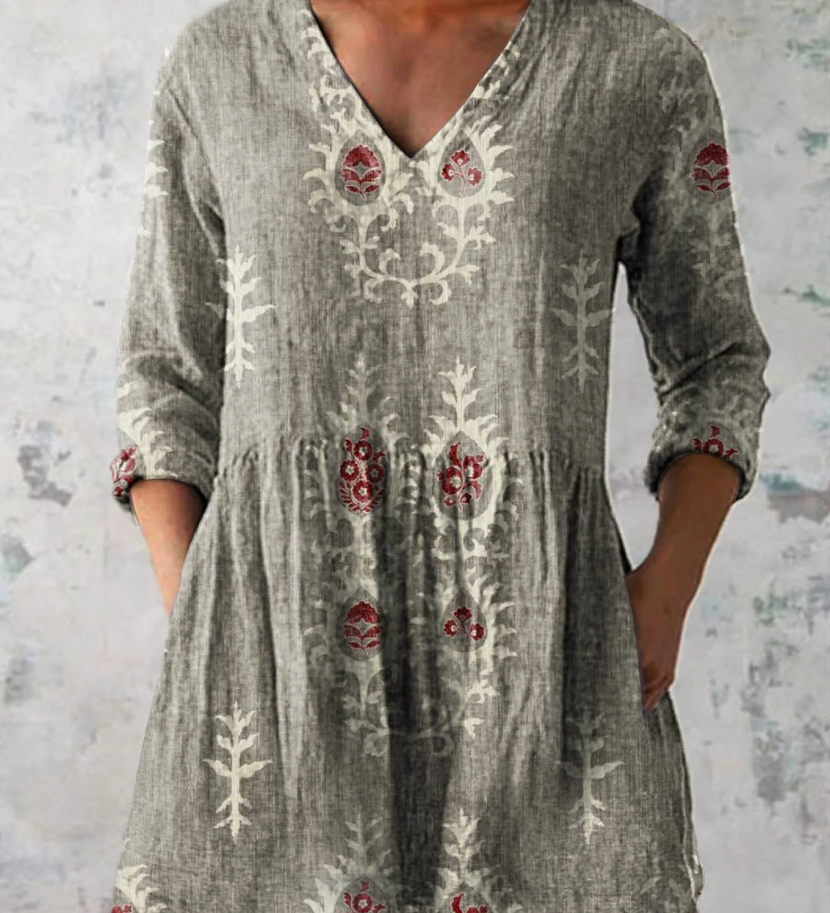 Elise | Blusa Longa com Decote em V