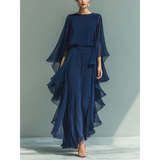 Aurora | Conjunto Elegante em Chiffon com Volantes