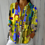 Catalina | Blusa Artística Colorida com Botões