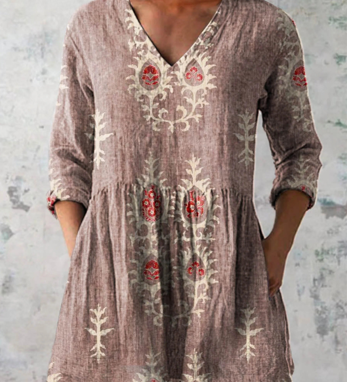 Elise | Blusa Longa com Decote em V