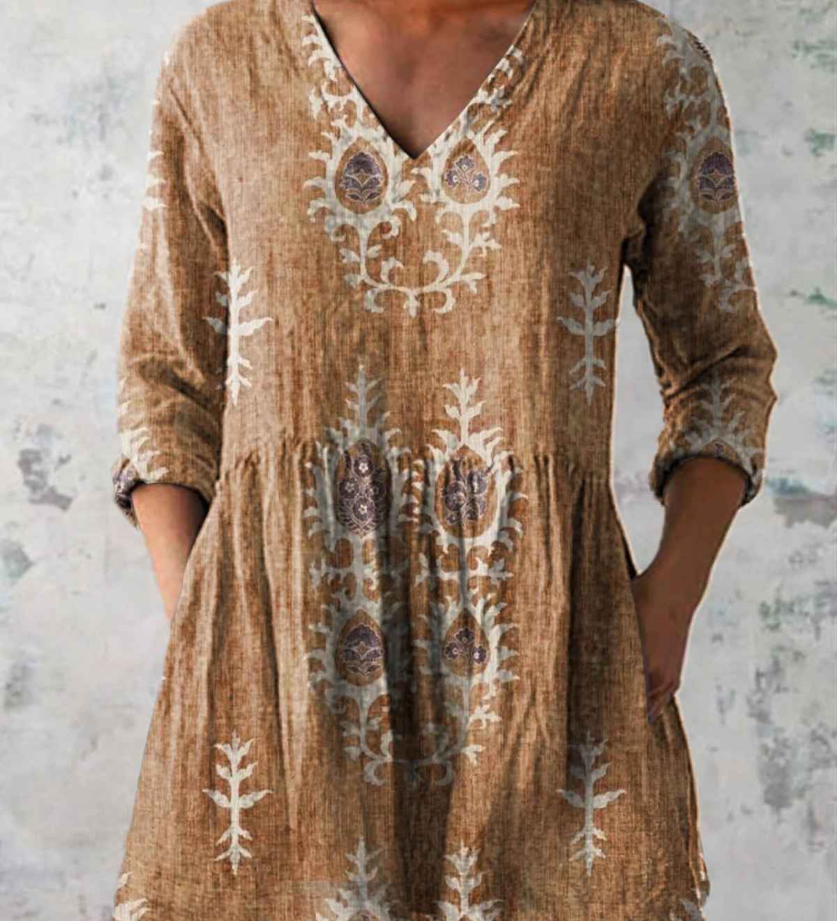 Elise | Blusa Longa com Decote em V