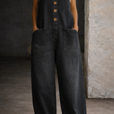 Bethany | Jardineiras de Algodão Denim Lavadas Vintage