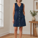 Lila | Vestido Mini em Denim