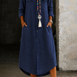 Helen | Vestido Camisa de Denim Casual Elegante
