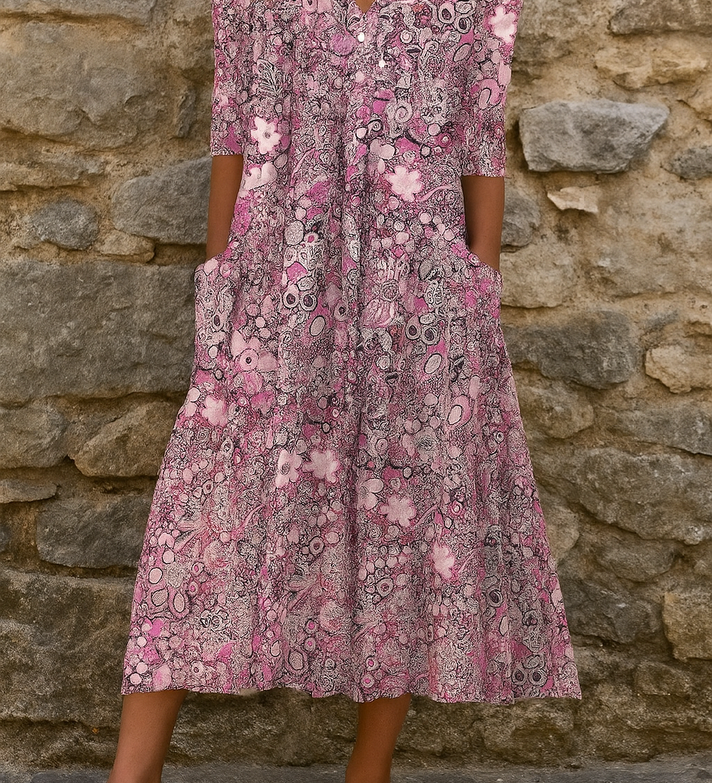 Elisa | Vestido Midi Estampado