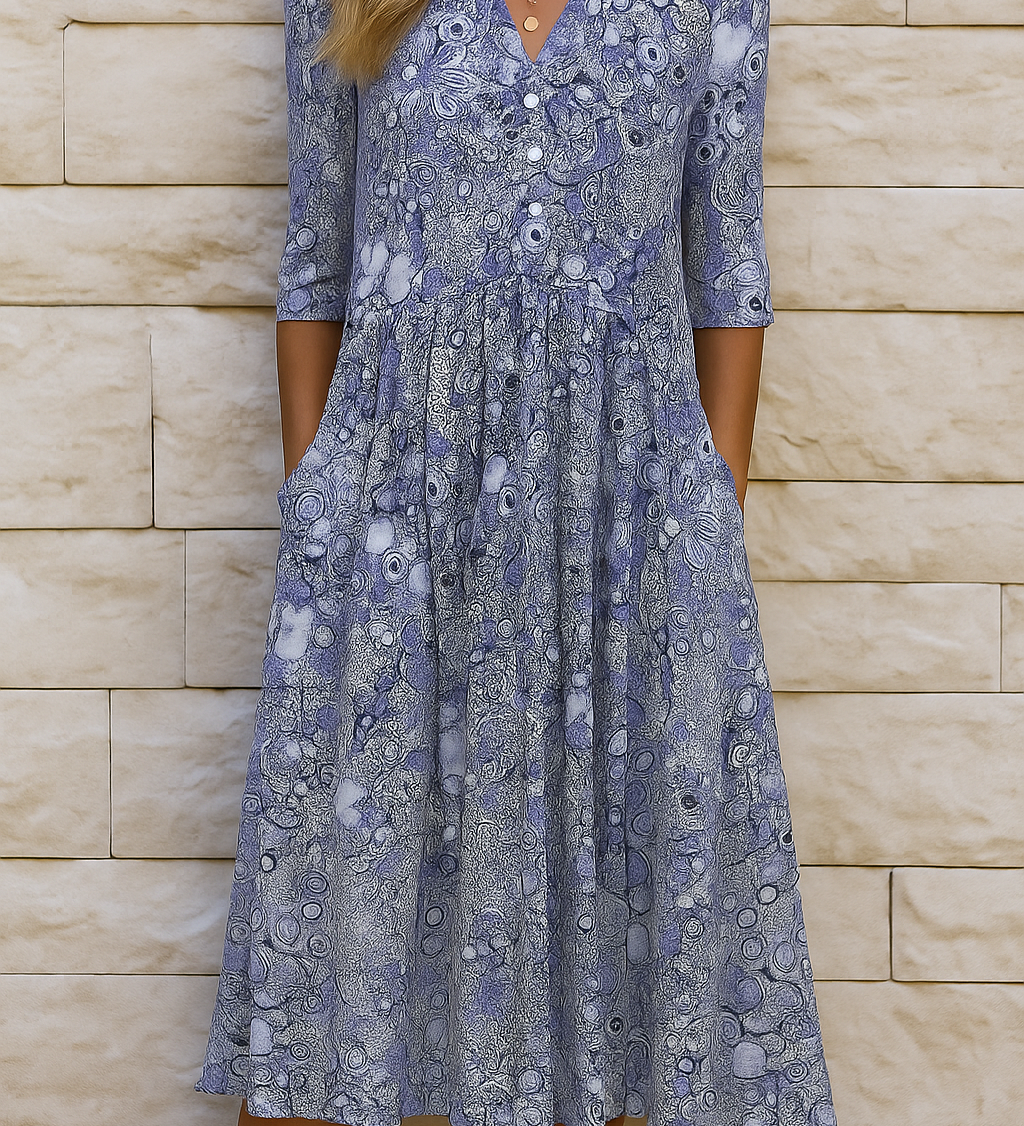 Elisa | Vestido Midi Estampado