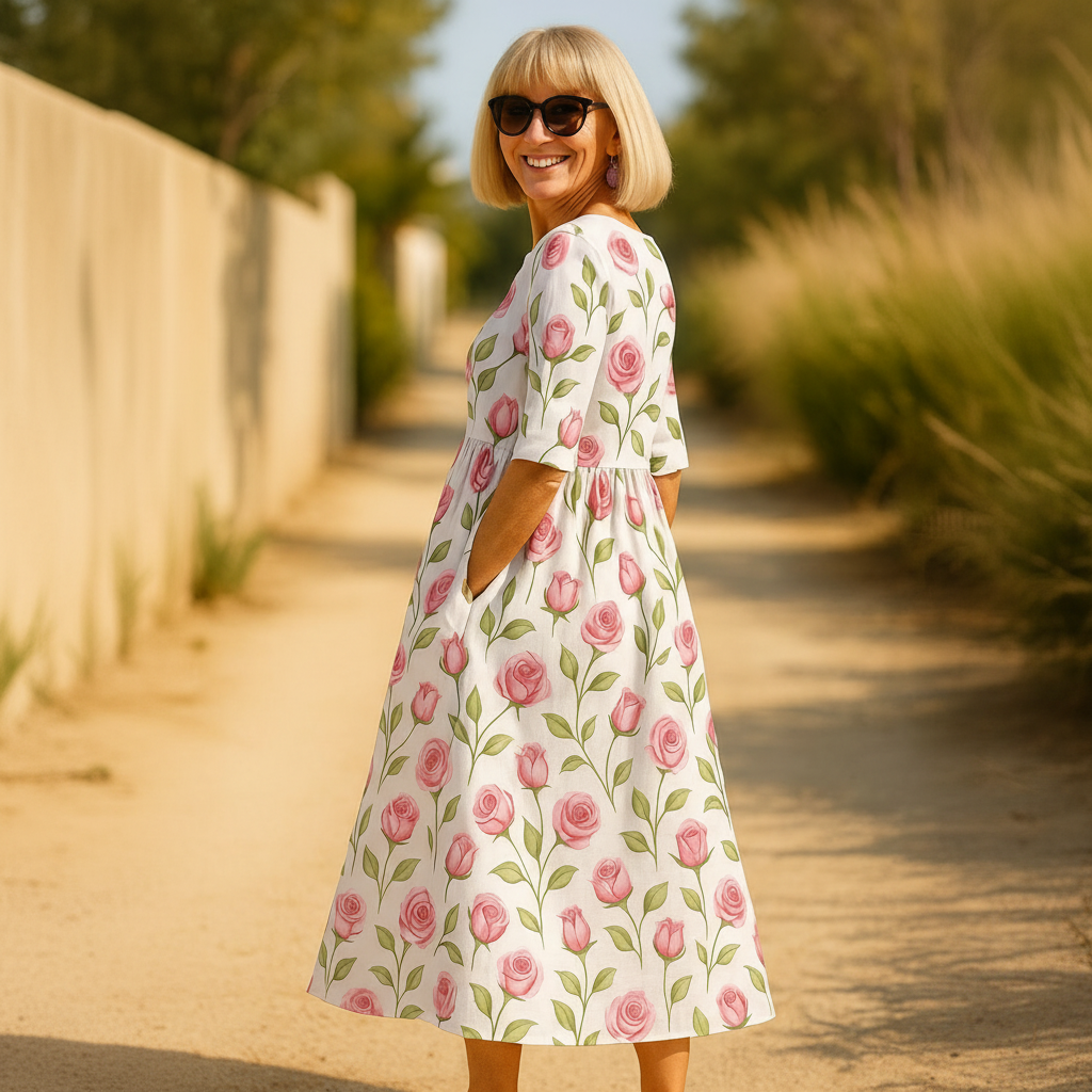 Eliza | Vestido Midi Relaxado