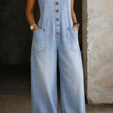 Sadie | Macacão de Denim Vintage Lavado