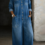 Sophia | Macacão de Denim Sem Mangas