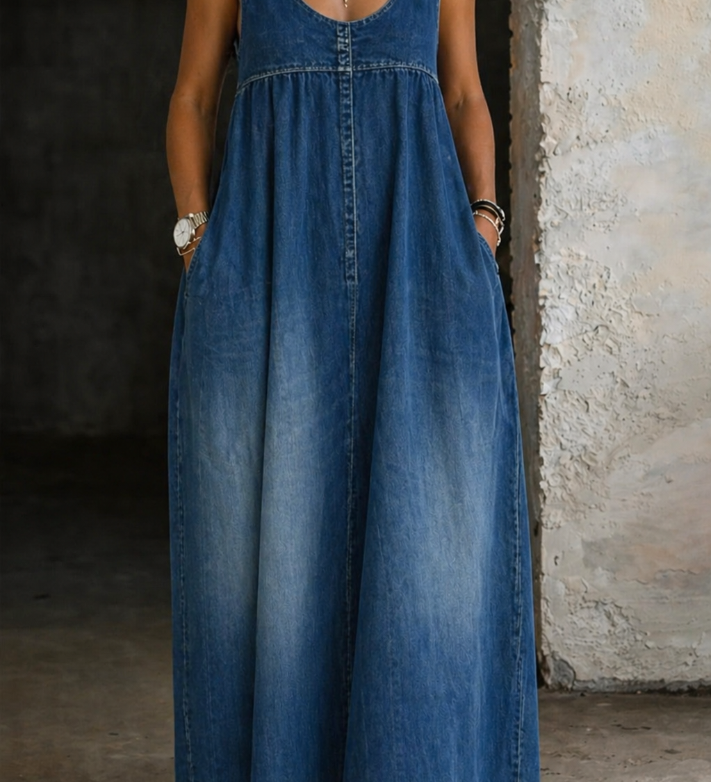 Veronica | Vestido de Denin Larguinho