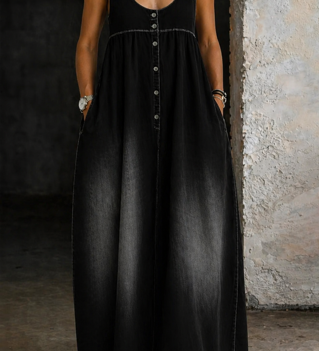 Veronica | Vestido de Denin Larguinho