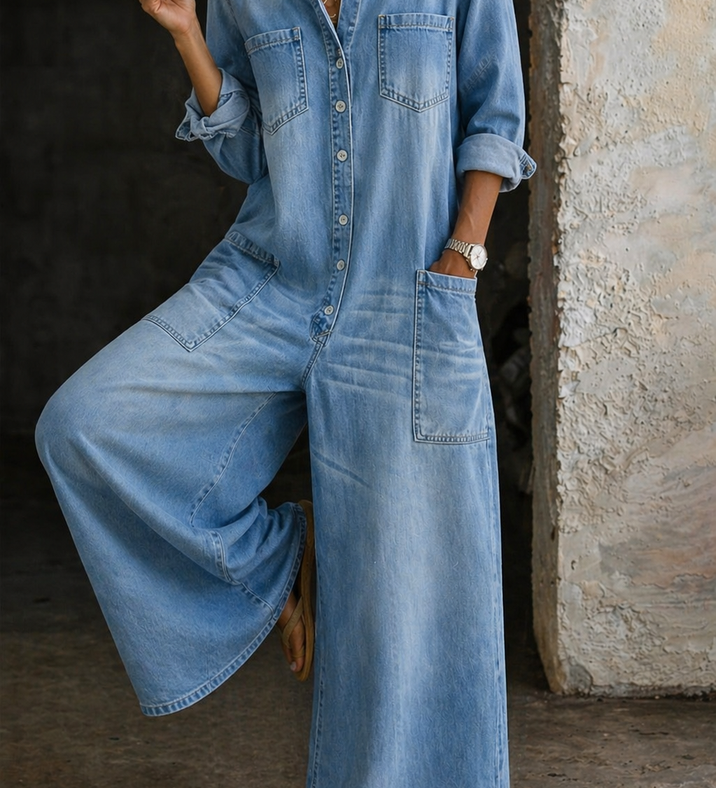 Vivienne | Macacão Casual em Denim