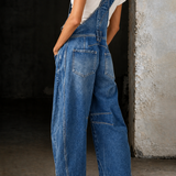 Lauren | Macacão de Denim com Pernas em Barril