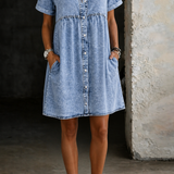 Jane | Vestido Camisa de Denim