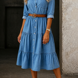 Barbara | Vestido de Denim Casual Elegante