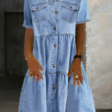 Sophia | Vestido de Denim Casual Elegante