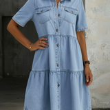 Sophia | Vestido de Denim Casual Elegante