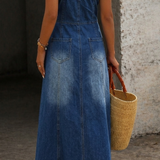 Savannah | Vestido Maxi de Denim Vintage