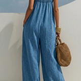 Madison | Macacão de Denim com Pernas Largas