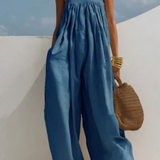 Madison | Macacão de Denim com Pernas Largas