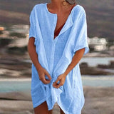 Ágata - Vestido casual em linho e algodão