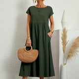 Gabriela - Vestido Elegante Midi Fluído Intemporal
