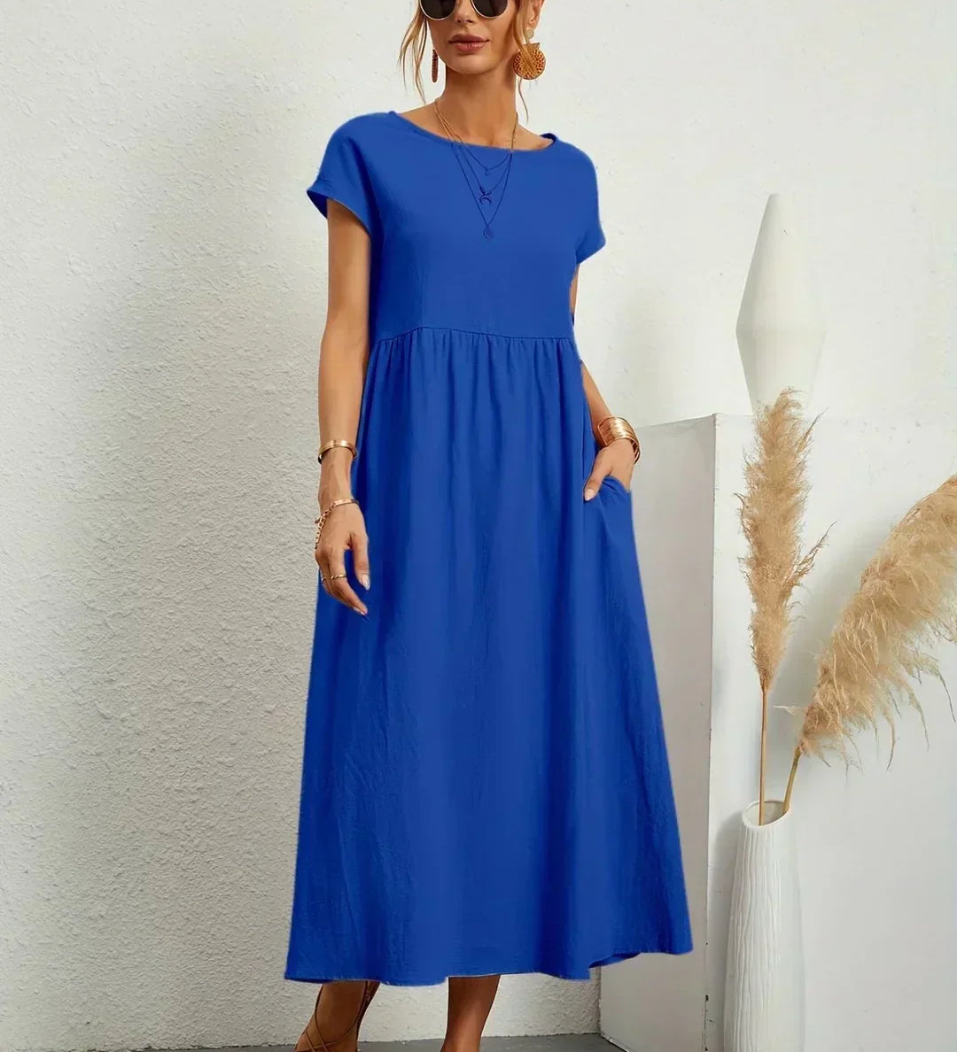 Gabriela - Vestido Elegante Midi Fluído Intemporal