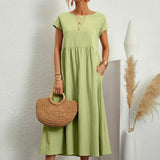 Gabriela - Vestido Elegante Midi Fluído Intemporal