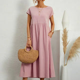 Gabriela - Vestido Elegante Midi Fluído Intemporal