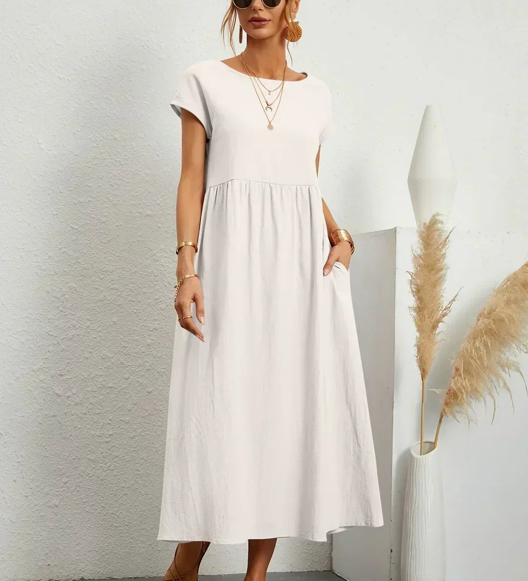 Gabriela | Vestido Midi de Elegância Intemporal