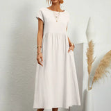 Gabriela - Vestido Elegante Midi Fluído Intemporal