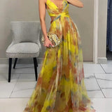 Giselle - Deslumbrante vestido com padrão floral
