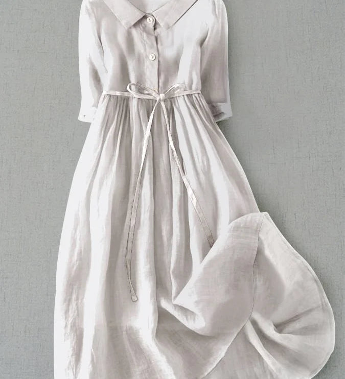 Vestido de Verão Feminino com Corda na Cintura - Conforto e Estilo Atemporal