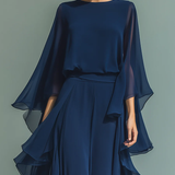 Aurora | Conjunto Elegante em Chiffon com Volantes