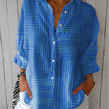 Feline | Blusa com Risca Azul