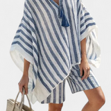 Salomé - Conjunto Listrado Blusa e Calções
