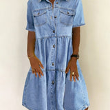 Sophia | Vestido de Denim Casual Elegante